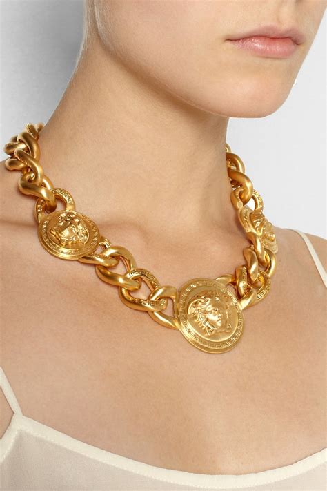 versace gold chain and pendant|versace jewelry real gold.